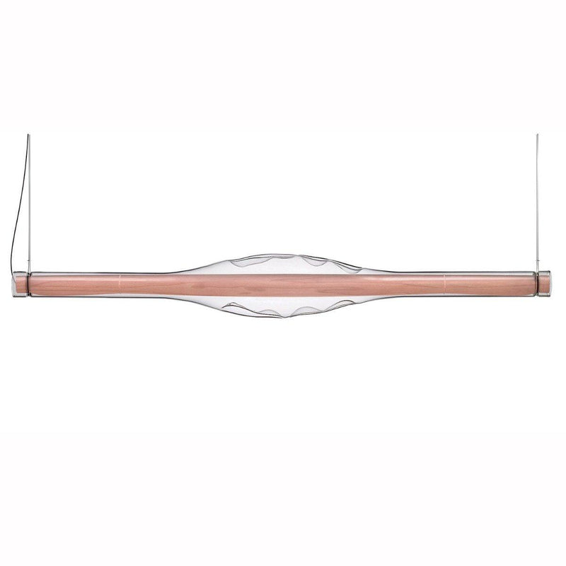 Dune LED Linear Suspension by LZF Lamps, Wood Color: Pale Rose, ,  | Casa Di Luce Lighting