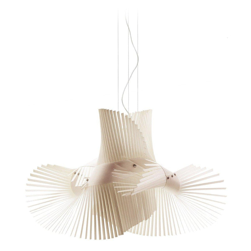 Mini Mikado Chandelier by LZF Lamps, Wood Color: White Ivory-LZF, ,  | Casa Di Luce Lighting