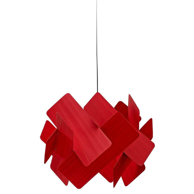 Escape Pendant Lamp by LZF Lamps, Size: Large, Wood Color: Red-LZF, Bulb Type: E26 | Casa Di Luce Lighting