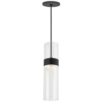 Manette Pendant By Tech Lighting, Finish: Black, Glass Color: Clear