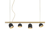 Black Dome S4 Linear Suspension Lamp by Marchetti