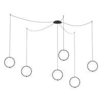 Marquee 6-Light Linear Pendant Canopy by Kuzco, Finish: Black, Graphite, White, ,  | Casa Di Luce Lighting