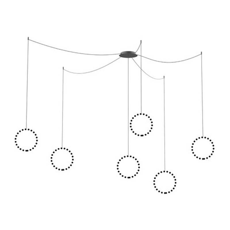 Marquee 6-Light Linear Pendant Canopy by Kuzco, Finish: Black, Graphite, White, ,  | Casa Di Luce Lighting