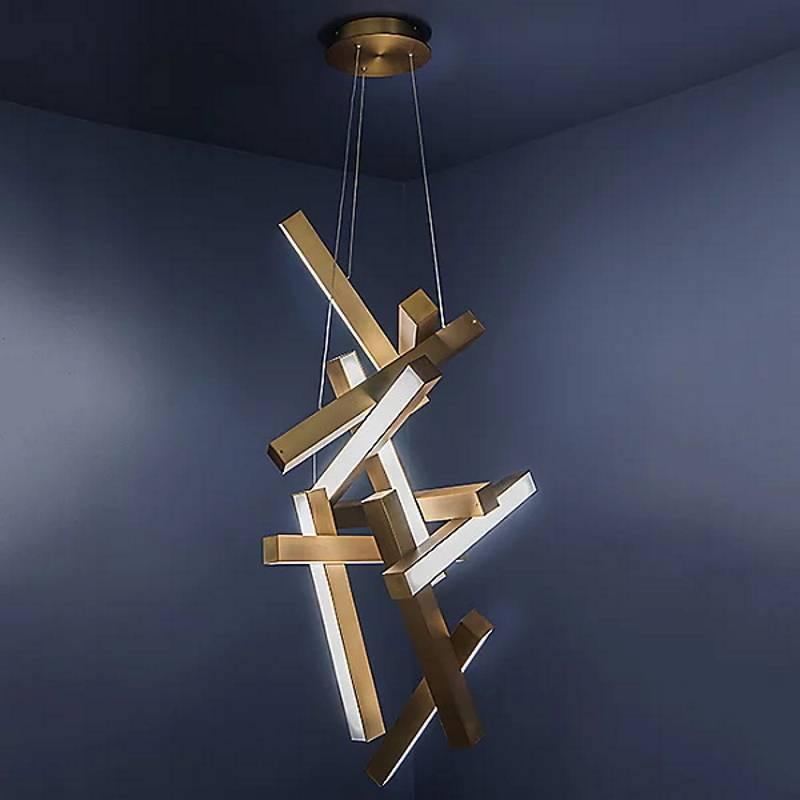 Chaos LED Pendant by Modern Forms, Finish: Aluminum Brushed, Brass Aged, Black, Size: Small, Large,  | Casa Di Luce Lighting