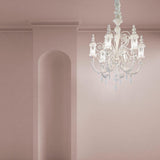 Bucintoro Chandelier by Sylcom, Color: Milk White Clear - Sylcom, Finish: Gold, Size: Medium | Casa Di Luce Lighting