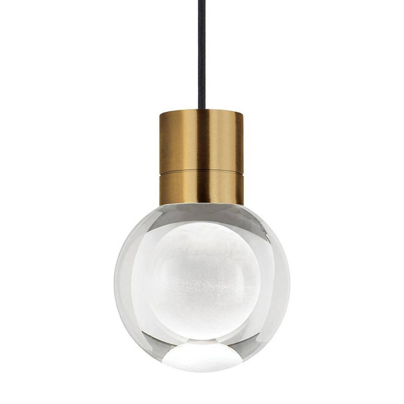 Mina Mini Pendant by Tech Lighting, Finish: Brass Aged, Color Temperature: 3000K, Cord Color: Black | Casa Di Luce Lighting
