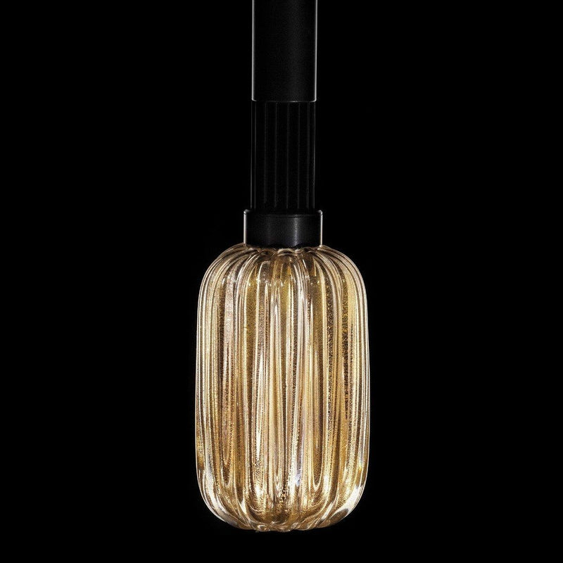 Minerva SC 5 Light Pendant by Evi Style, Color: Glossy Milk White-Evi Style, Smoke Grey, Topaz Yellow-Evi Style, Crystal and Gold 24 Kt-Evi Style, Finish: Black, Gold,  | Casa Di Luce Lighting