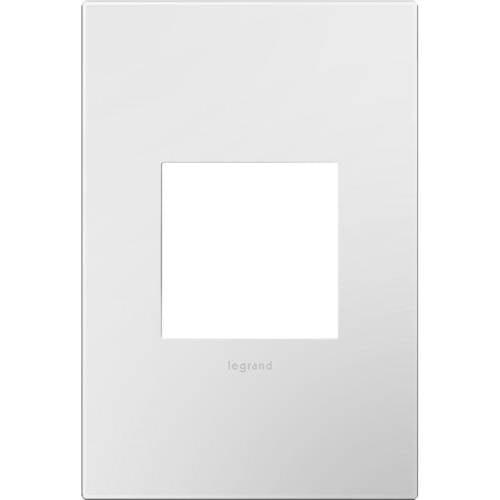Mirror 1-Gang Wall Plate by Legrand Adorne by Legrand Adorne, Finish: White, White on White, ,  | Casa Di Luce Lighting