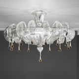Molin 1386 Chandelier by Sylcom, Color: Clear, Crystal and Amber - Sylcom, Smoked and Amber - Sylcom, Clear and 24kt Gold - Sylcom, Finish: Polish Chrome, Polish Gold, Size: Small, Medium, Large | Casa Di Luce Lighting