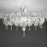 Molin 1386 Chandelier by Sylcom, Color: Clear and 24kt Gold - Sylcom, Finish: Polish Chrome, Size: Medium | Casa Di Luce Lighting