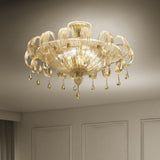 Molin 1386 Chandelier by Sylcom, Color: Clear and 24kt Gold - Sylcom, Finish: Polish Chrome, Size: Large | Casa Di Luce Lighting