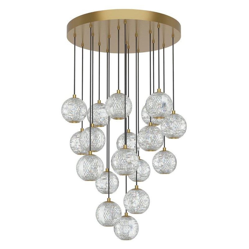 Marni Chandelier by Alora, Finish: Natural Brass, Number of Lights: 18,  | Casa Di Luce Lighting