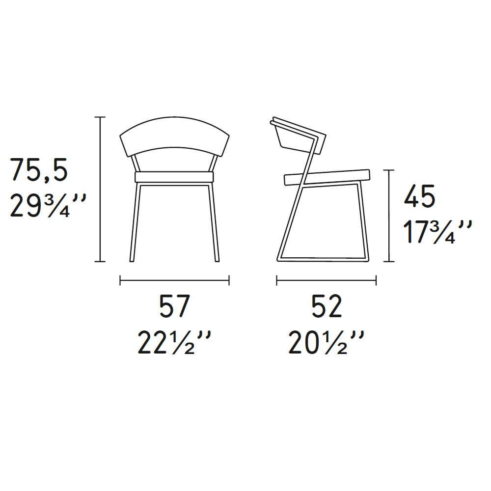New York CB/1022-LH Side Chair by Calligaris