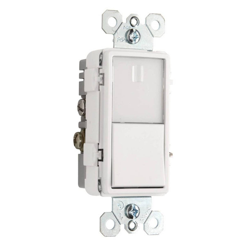 White Radiant Single Pole 3 Way Switch with Night light by Legrand Radiant