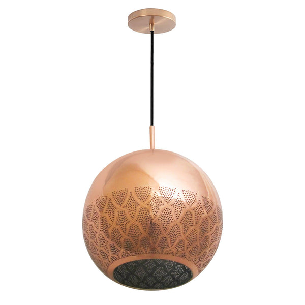 Copper Nur Reversed Pendant Light by Dounia Home