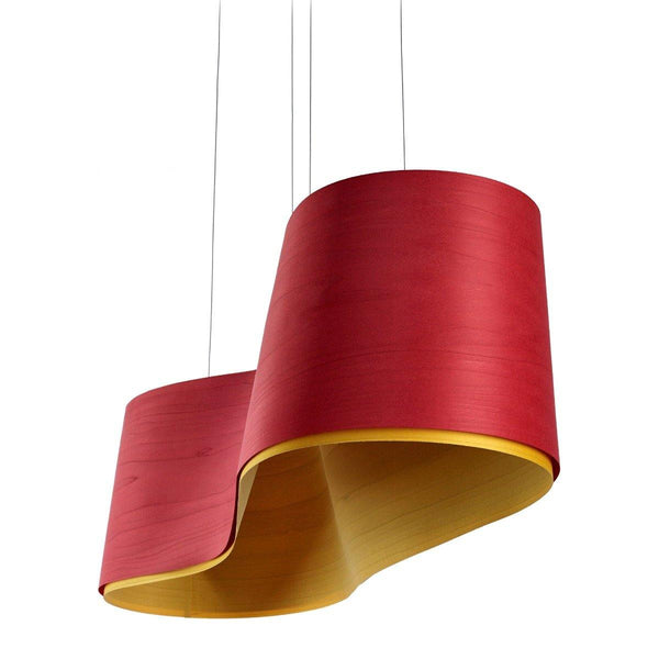 New Wave Chandelier by LZF Lamps, Light Option: E26, GU24, LED, Wood Color: Natural Cherry-LZF, Red-LZF, Blue-LZF, Turquoise-LZF,  | Casa Di Luce Lighting