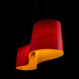 New Wave Chandelier by LZF Lamps, Light Option: E26, GU24, LED, Wood Color: Natural Cherry-LZF, Red-LZF, Blue-LZF, Turquoise-LZF,  | Casa Di Luce Lighting
