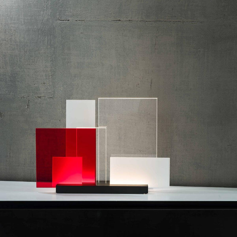 On Lines Table Lamp by Nemo, Finish: Black/Transparent/Satin/Red, White/Colored, ,  | Casa Di Luce Lighting