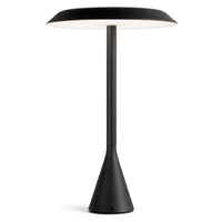 Coal Black/White Panama Mini LED Table Lamp by Nemo