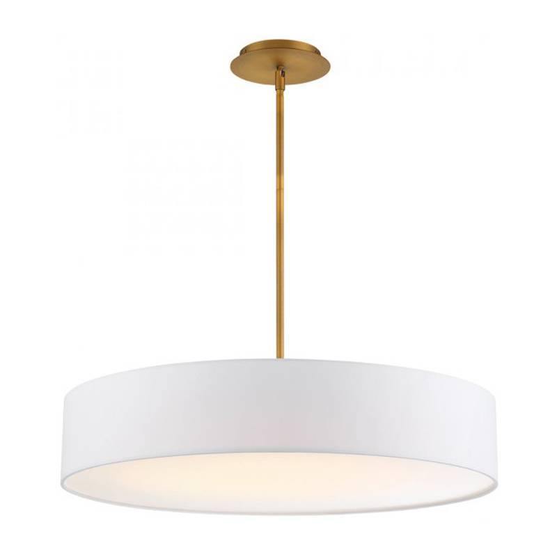 Manhattan dweLED Pendant by W.A.C. Lighting, Finish: Brass Aged, Nickel Brushed, Black, Size: 14 Inch, 20 Inch, 26 Inch,  | Casa Di Luce Lighting