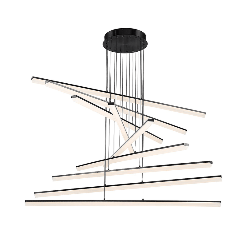 Black Stack dweLED Multi-Light Pendant by WAC Lighting
