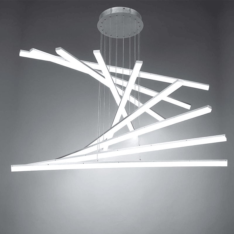 Brushed Aluminum Stack dweLED Multi-Light Pendant by WAC Lighting
