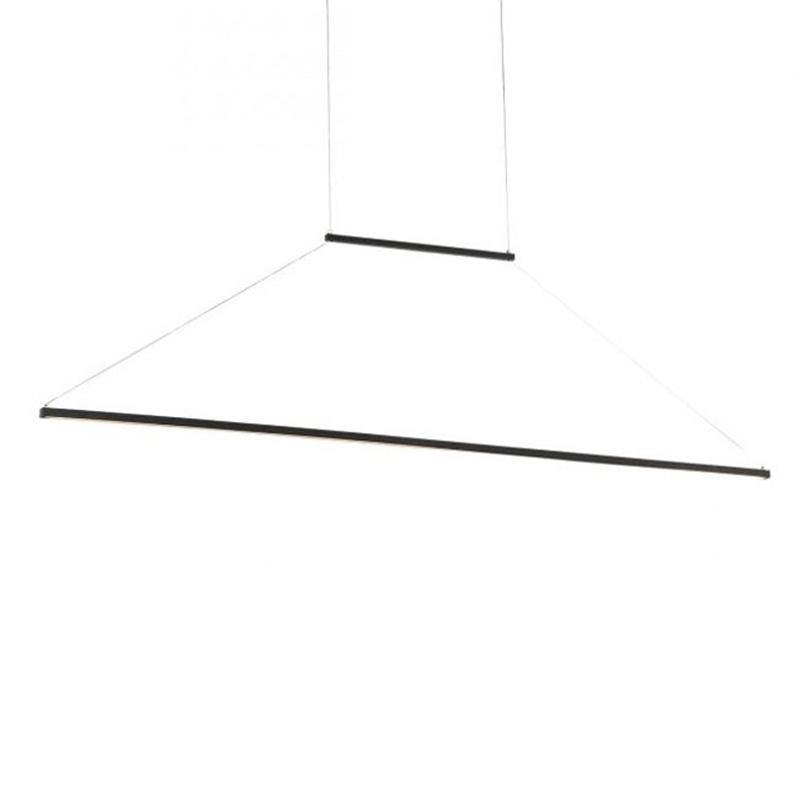 E=MC2 Linear LED Pendant by W.A.C. Lighting, Finish: Aluminum Brushed, Black, ,  | Casa Di Luce Lighting