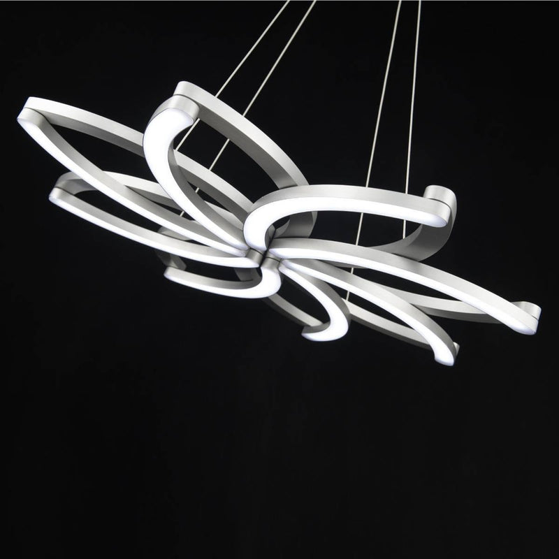 Bloom Pendant by Modern Forms, Finish: Aluminum Brushed, Black, ,  | Casa Di Luce Lighting