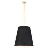 Calor Suspension by Alora, Color: Black with Gold, Finish: Vintage Brass, Size: Small | Casa Di Luce Lighting