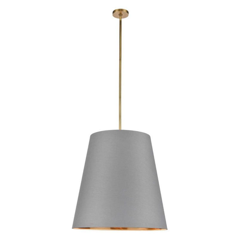 Calor Suspension by Alora, Color: Grey with Gold, Finish: Vintage Brass, Size: Small | Casa Di Luce Lighting