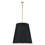 Calor Suspension by Alora, Color: Black with Gold, Finish: Vintage Brass, Size: Large | Casa Di Luce Lighting