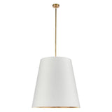Calor Suspension by Alora, Color: White with Gold, Finish: Vintage Brass, Size: Large | Casa Di Luce Lighting