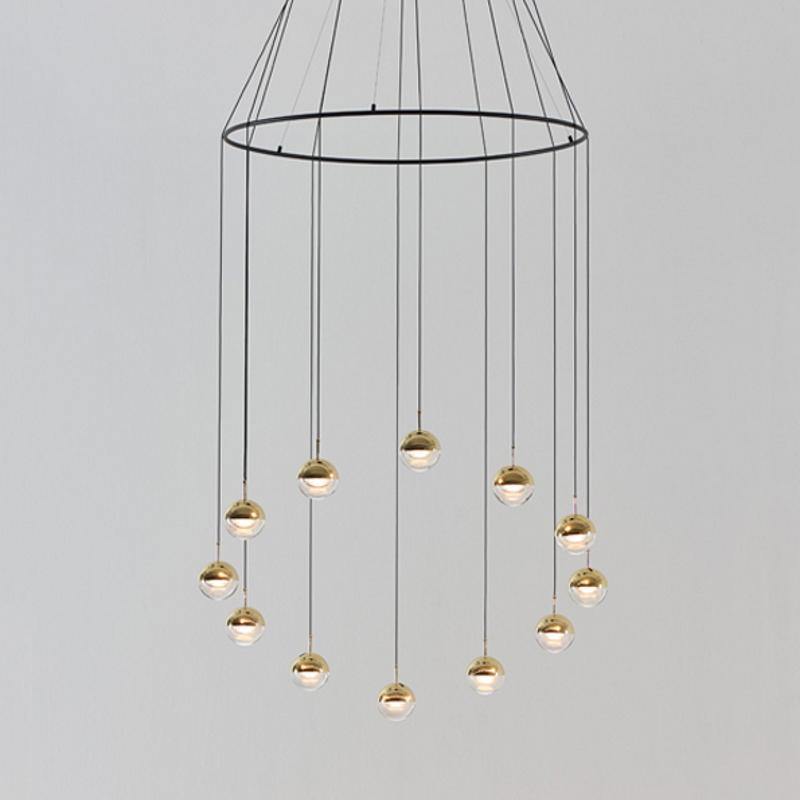 Dora 12 LED Multipoint Pendant Light by Seed Design, Finish: Brass, Ring  Option: Without Ring,  | Casa Di Luce Lighting