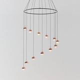 Dora 12 LED Multipoint Pendant Light by Seed Design, Finish: Copper, Ring  Option: Without Ring,  | Casa Di Luce Lighting