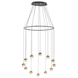 Dora 12 LED Multipoint Pendant Light by Seed Design, Finish: Chrome, Copper, Matt Black, Brass, Ring  Option: Without Ring, With Ring,  | Casa Di Luce Lighting