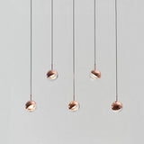 Dora 5 LED Linear Suspension Light by Seed Design, Finish: Copper, ,  | Casa Di Luce Lighting