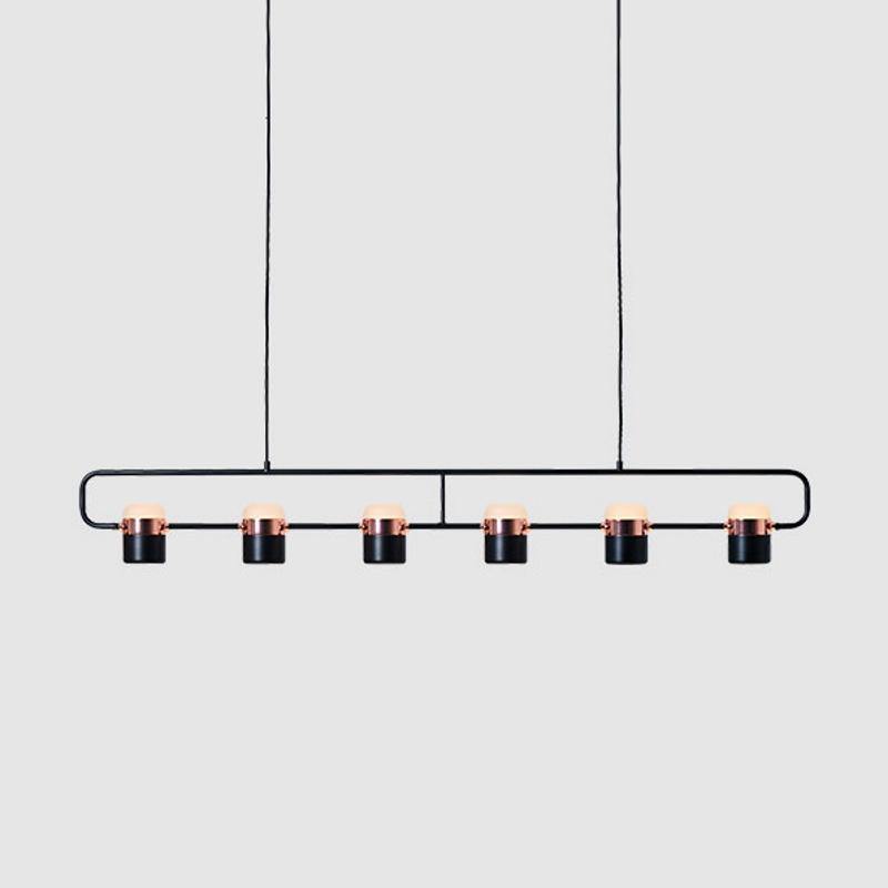 Ling 6 Linear Suspension by Seed Design, Finish: Black/Copper, ,  | Casa Di Luce Lighting
