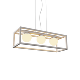 Cubic Linear Pendant Light - Iredescent White