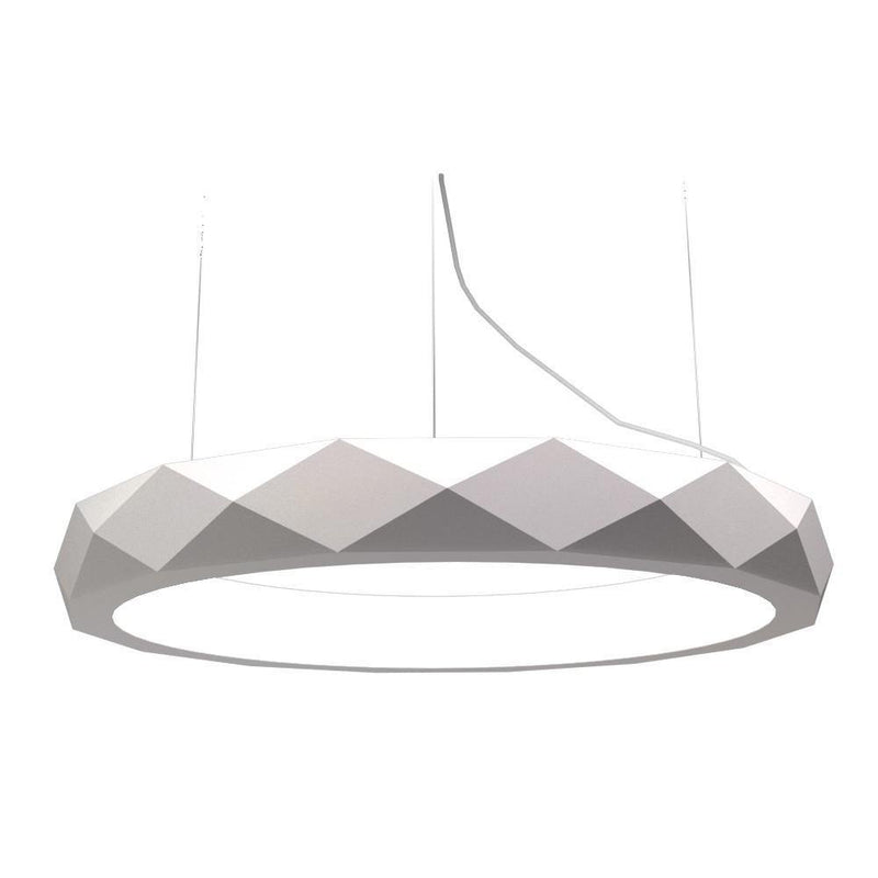 Facetado 1357 Pendant Light by Accord, Color: Iredescent White-Accord, Size: Large,  | Casa Di Luce Lighting