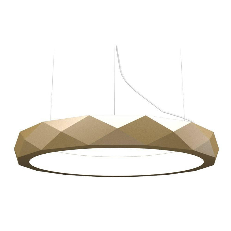 Facetado 1357 Pendant Light by Accord, Color: Pale Gold-Accord, Size: Large,  | Casa Di Luce Lighting