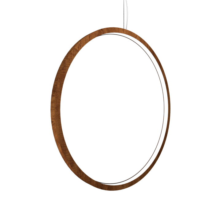 Frame Vertical Circle Pendant - Imbuia