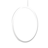 Frame Vertical Circle Pendant - White