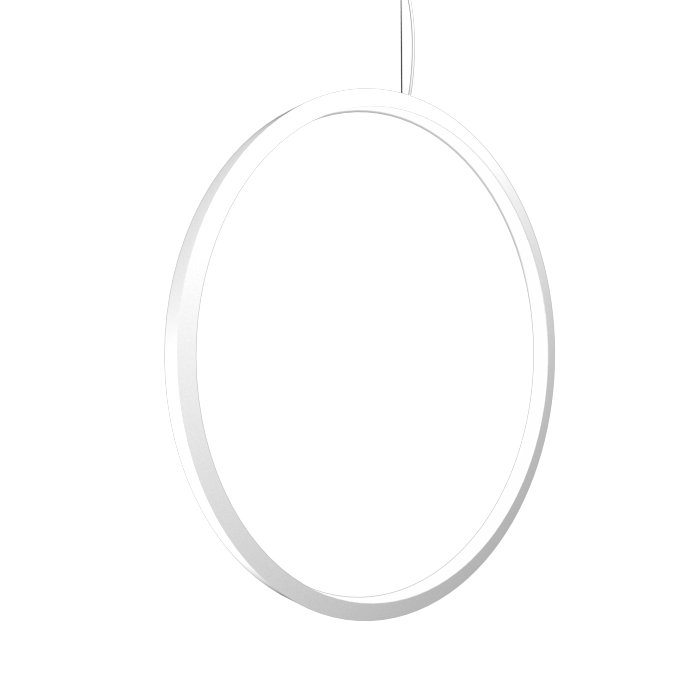 Frame Vertical Circle Pendant - White