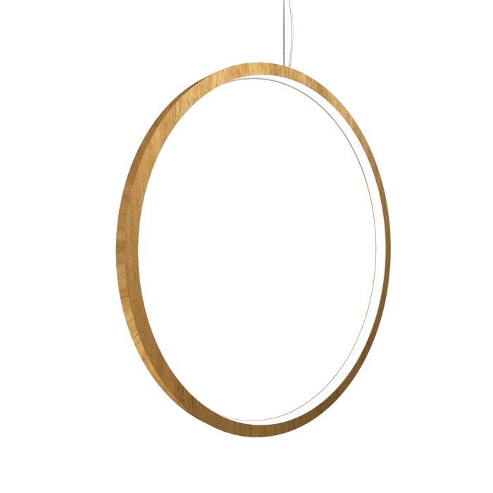 Frame Vertical Circle Pendant - Louro Freijo