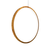 Frame Vertical Circle Pendant - Teak