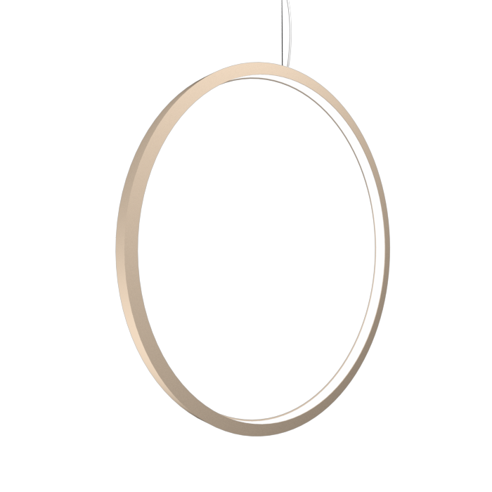 Frame Vertical Circle Pendant - Cappuccino