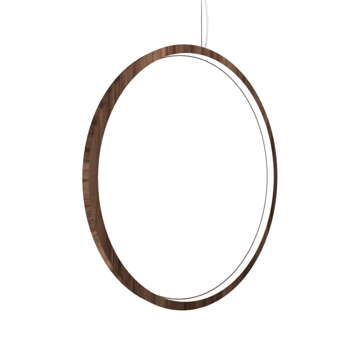 Frame Vertical Circle Pendant - American Walnut
