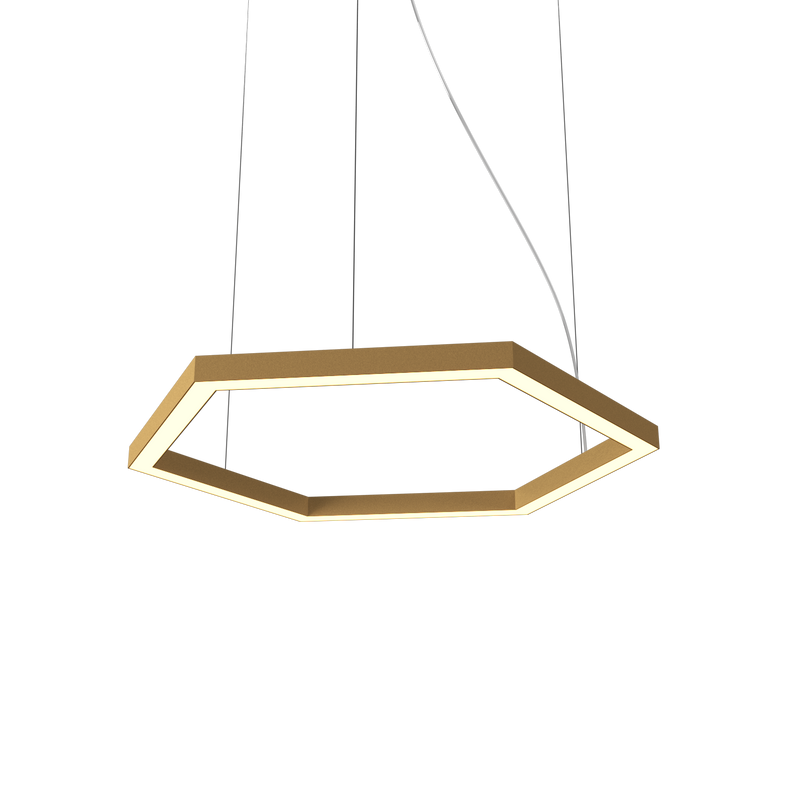 Frame Hexagon Pendant - Gold