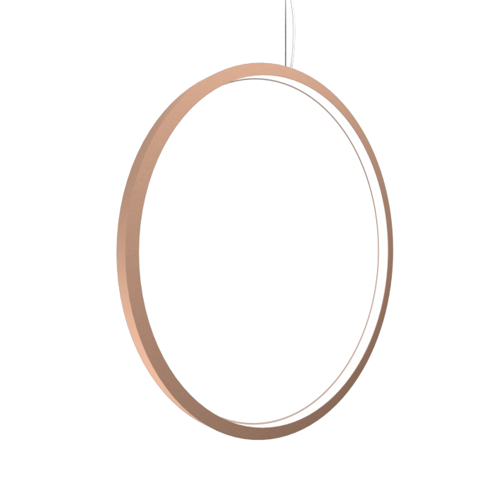 Frame Vertical Circle Pendant - Bronze