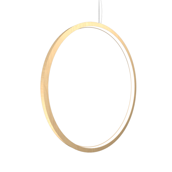 Frame Vertical Circle Pendant - Maple